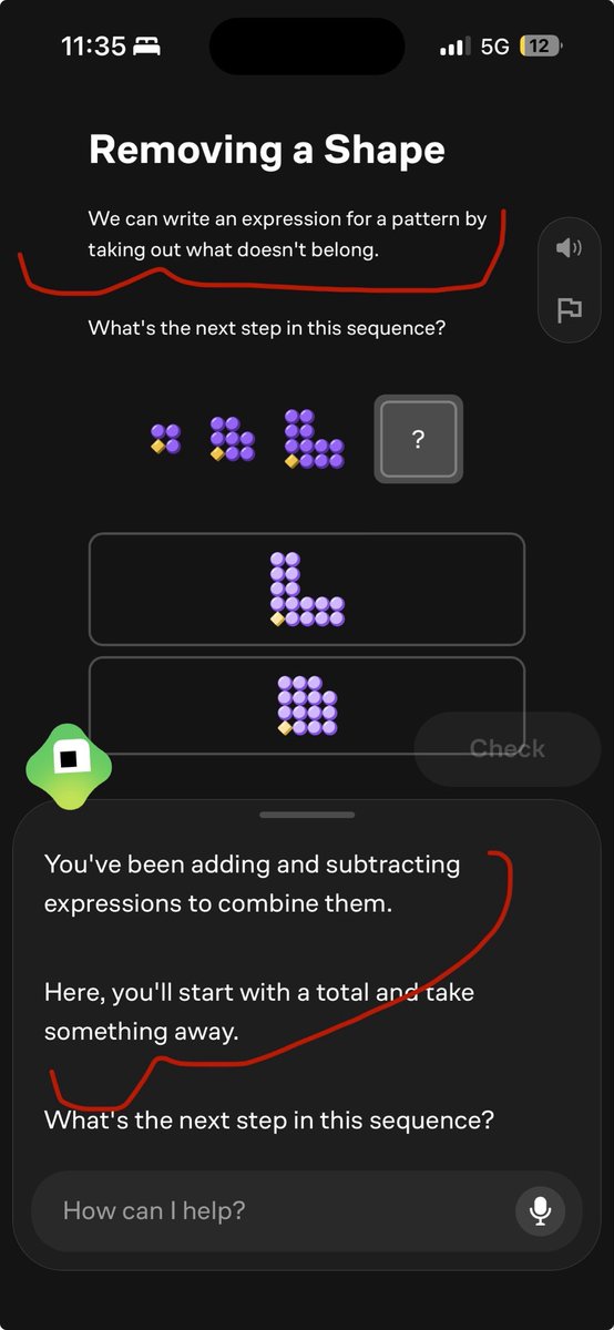 kavinkumar_nkl's tweet photo. @mrdavenport @pcho Feedback #7:
@mrdavenport 

In new AI tutor mode, I feel unnecessary cognitive load in some of the problems, where Koji’s voice content differs much from the short introductory text. Because now I have to both listen the audio and read the text to ensure I didn’t miss anything. https://t.co/4j5f3xceHA