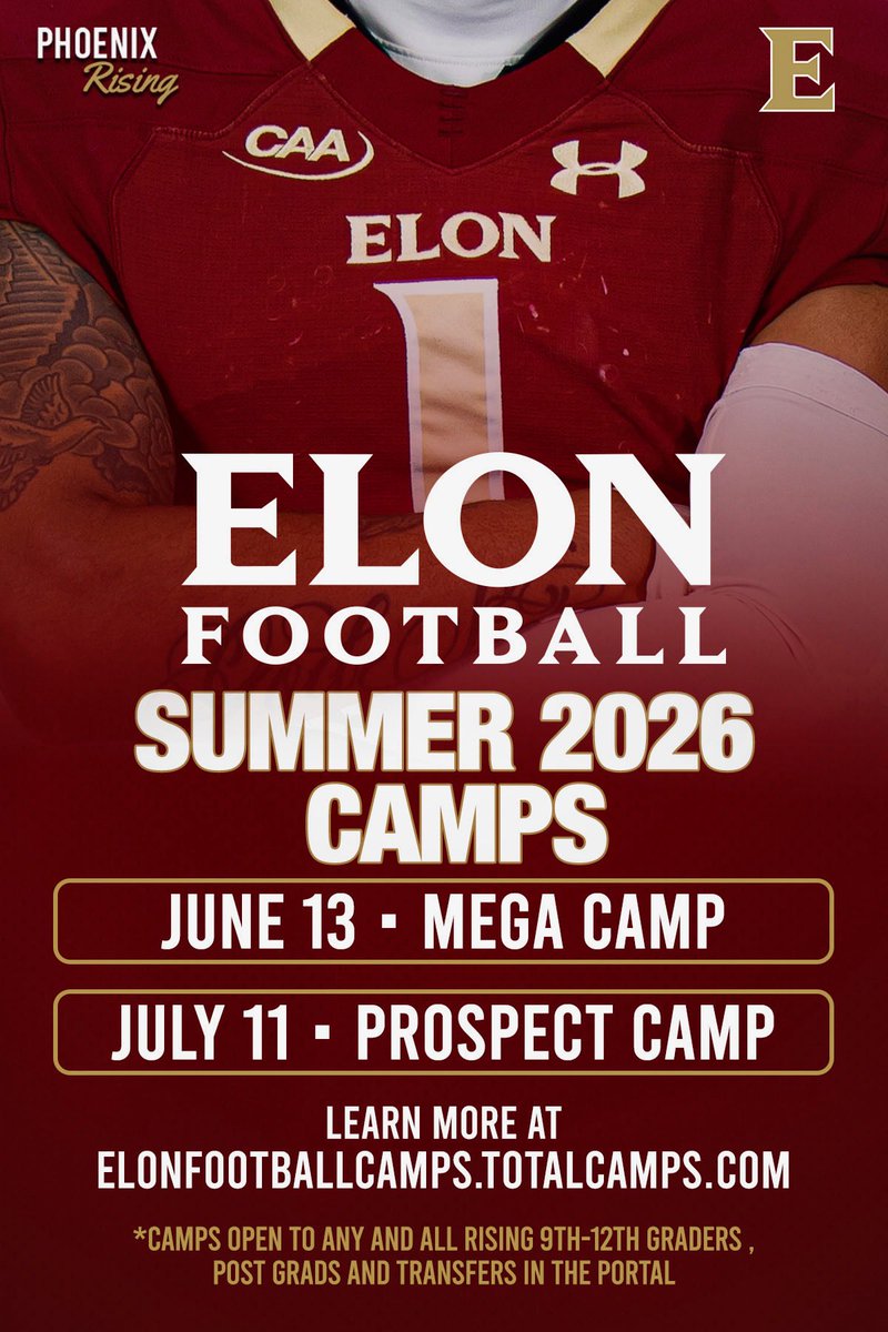 Learyesnipes's tweet photo. After a great conversation with @Coach_Ford63 thank your for inviting me to Elons mega camp and prospect camp!
@CSAPrepStar 
@prepstar360 
@sixstarfootball 
@ElonFootball 
@CoachSwole83 https://t.co/jNvi1N4TIB