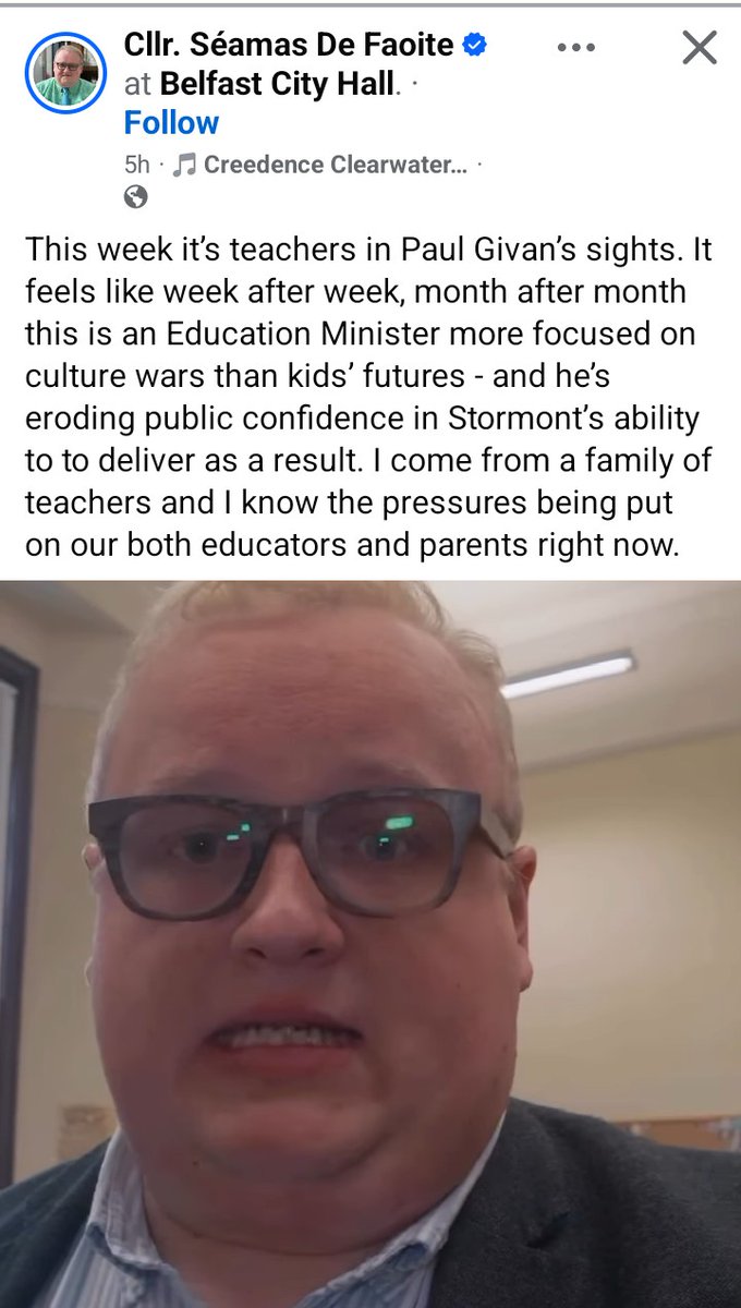 DrWHKitchen's tweet photo. More absolute drivel from Seamus.
Has he even read TransformED?
I AM a teacher, and this is the most wide-ranging reform process in a generation.
Children will benefit massively.
Just ask @C_Hendrick and @DTWillingham about how impressive this reform agenda is here in NI. https://t.co/8ilJoIw3sL