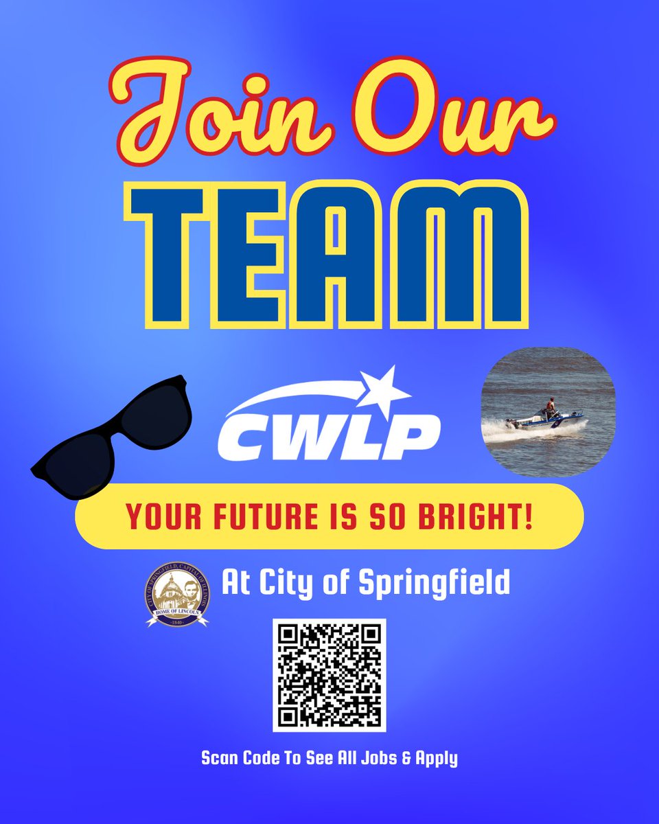 CWLP_'s tweet photo. We’re Hiring for Seasonal Lake Patrol!
 
Click here to apply online and see all City postings with pay and benefit details.
 https://t.co/3gpyfMOJhc https://t.co/oSAizUTbbx