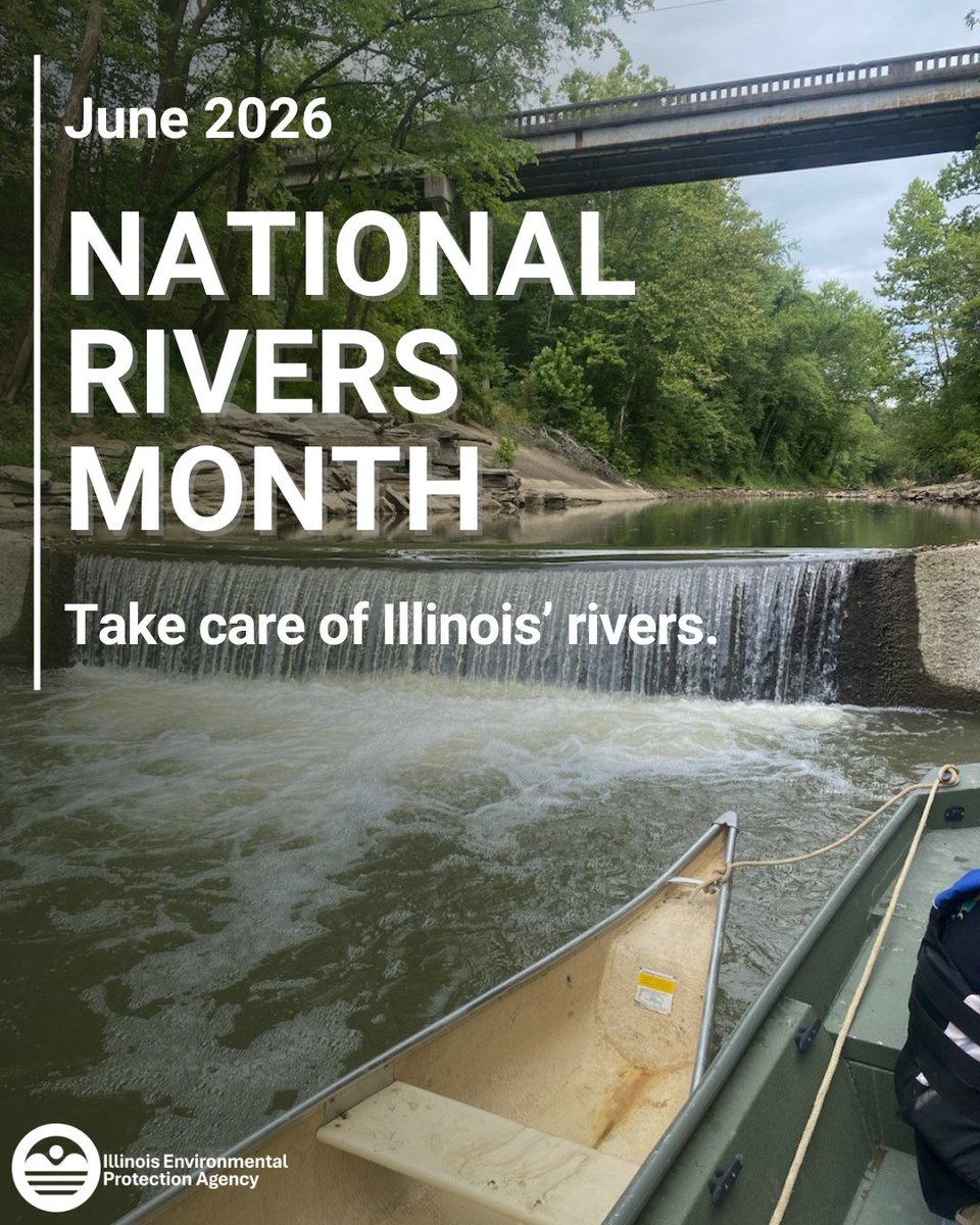 ILEPA's tweet photo. June is National Rivers Month! 🌎

Illinois EPA has sampled approximately 3,500 stream stations statewide to monitor water quality and help protect our rivers and streams for future generations.

Learn more: https://t.co/JR7cvxTquC https://t.co/fcfpj8D09J