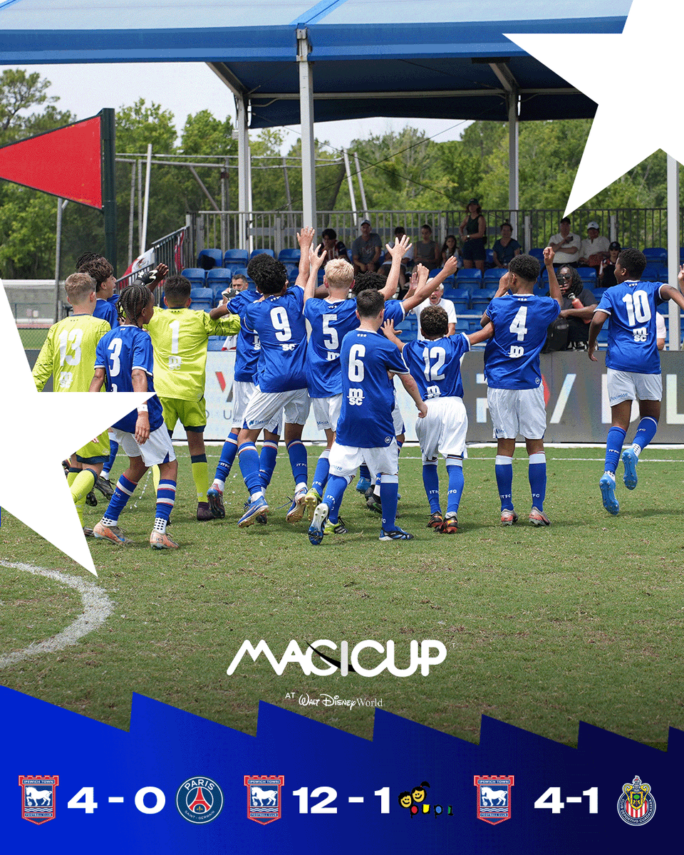 ITFCAcademy's tweet photo. Three wins out of three for our MagiCup team. 💙 https://t.co/BofrFinbZE