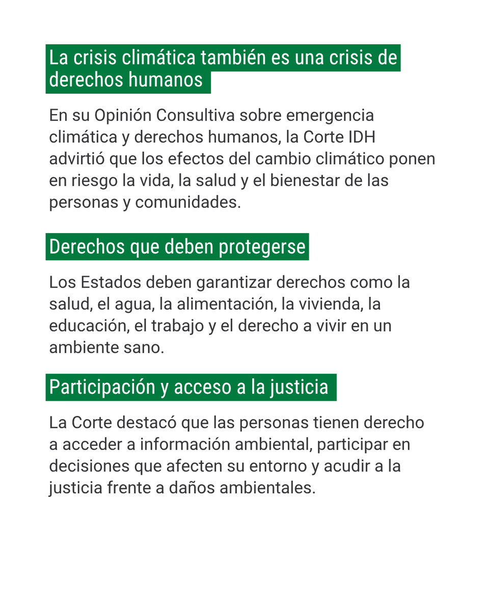 ddhh_scjn's tweet photo. La emergencia climática no solo afecta al planeta: también pone en riesgo derechos humanos. En la OC-32/25, la Corte IDH recordó que los Estados deben actuar para proteger a las personas, comunidades y territorios frente a sus impactos. #EmergenciaClimática #DGDHJP #LaCorte https://t.co/63JxnFId8q