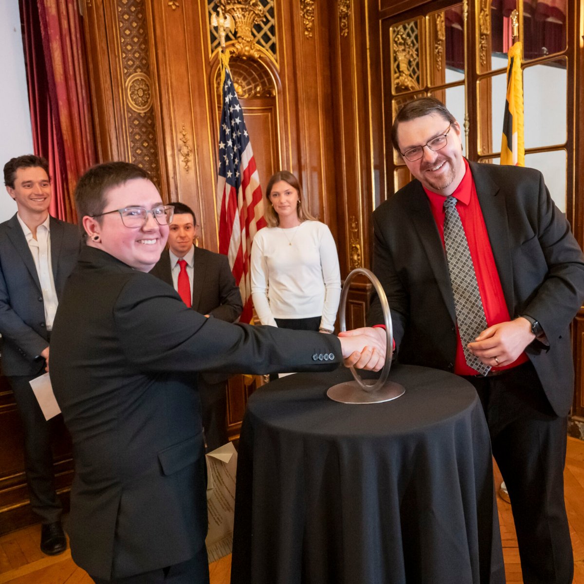 CPJ_Associates's tweet photo. (3/4) A highlight of the evening was the Order of the Engineer ceremony, where Brice received their steel ring, symbolizing their pledge to uphold the integrity, ethics, and responsibility that come with being an engineer. It was a meaningful moment to celebrate together. https://t.co/zWBdkJzAjl