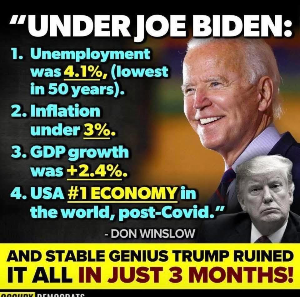 Bona2Michael's tweet photo. @TRUMP_ARMY_ I agree that #TRUMP #DESTROYED our country in 1 year .
A country that #BIDEN #RESTORED after #TRUMP Allowed #Covid to #Destroy our #Economy by his #Mishandling of #COVID . Every #American #Death is on #TRUMP . https://t.co/chKYStsUVW