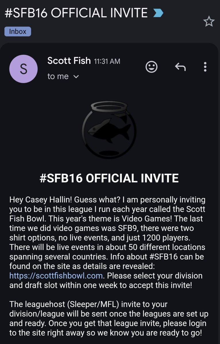 dr_casey's tweet photo. @JamesOToole7 @RyanMc23 @ScottFish24 Ya'll work fast!! Thank you so much to everyone at @FantasyCaresOrg for the opportunity to once again play in the greatest and most rewarding fantasy football event there is.  I do not take for granted how lucky I am.  Also, thank you, James,  for the shout out. #SFB16 #Blessed https://t.co/4oIMLf0EB3