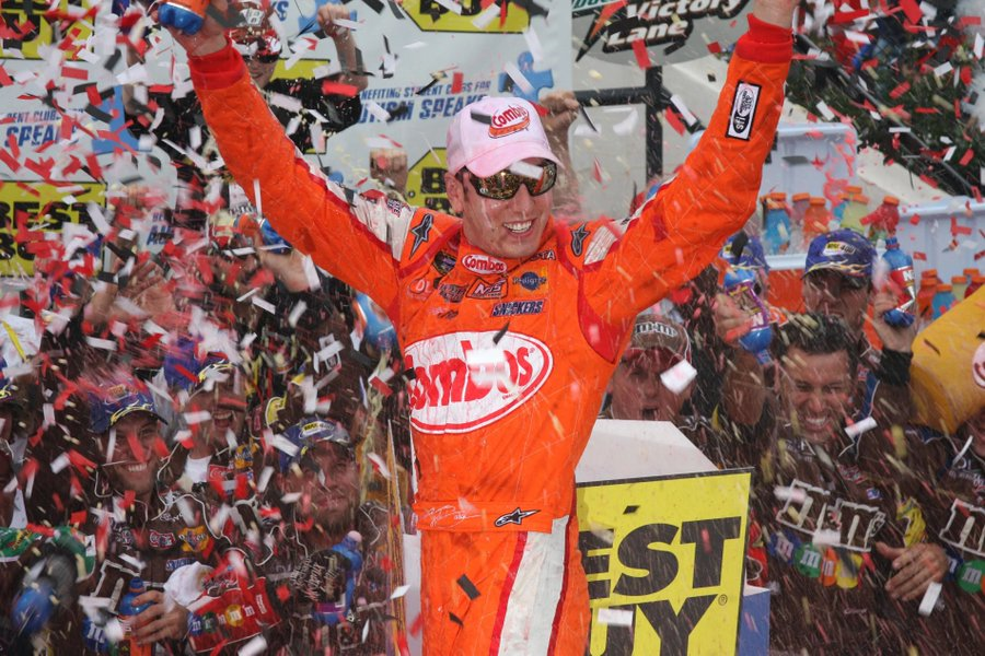 RowdyForever18's tweet photo. On this day in 2008, Kyle Busch won the Best Buy 400 Benefiting Student Clubs for Autism Speaks at Dover. Kyle won by 4.224 seconds over Carl Edwards and led 158 laps on his way to victory. https://t.co/cNVSsA4EwK