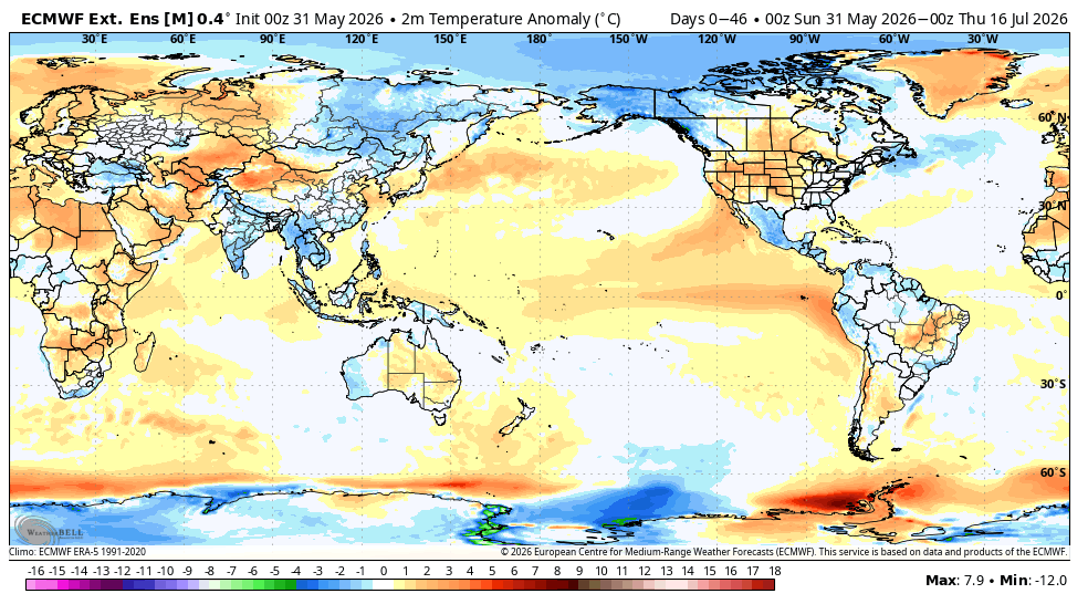 ggunerler's tweet photo. İnanılması zor ama hem ecmwf modeli hemde küresel ölçekli wmo modeli yaklaşık 2 ay ülkemizi ortalamada  hem serin hemde yağışlı alanda bırakmış. Tek dileğimiz tahmin edilen bu modellerin gerçekleşmesi diyelim🙂🙏 https://t.co/1sHvLLVhy0