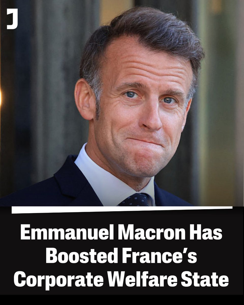 jacobin's tweet photo. The rise of neoliberalism in France didn’t mean that the state retreated from the economy.

Its interventions shifted toward forms of corporate welfare, giving companies public resources without securing any public control over their investment choices: https://t.co/2147kHNiGq https://t.co/HfSELg6btb