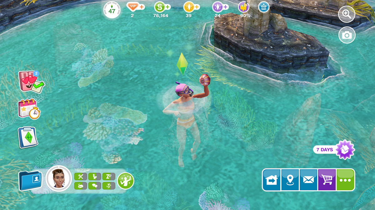 TheSimsFreePlay's tweet photo. Your selected Sim will have more space to show off their unique style pretty soon! ✨💚

With the HUD Refresh, they’ll no longer be tucked away in a small circle. They’ll have a larger, more detailed portrait on-screen that reflects their outfit, accessories, and mood, helping their personality stand out as you play.

Watch the June Developer Update we posted last week for a first look at this and more new features coming in the next update.👀