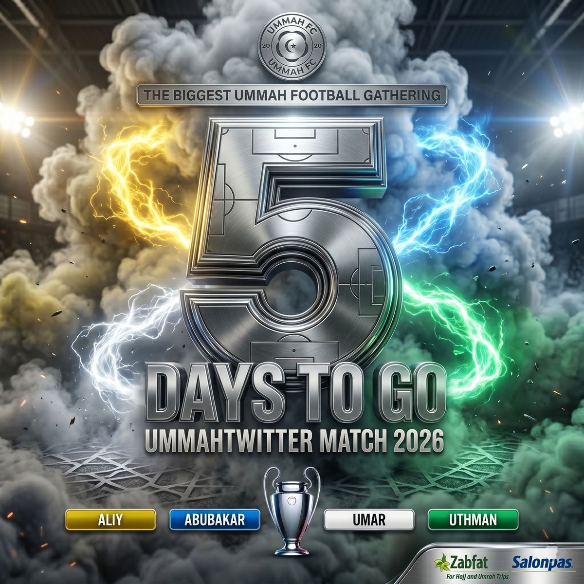 MuslimUmmahFC's tweet photo. See you in 5 days at the #UmmahTwitterMatch2026, in sha Allah.

Don't forget, if you have extra space, please take our ballers, vendors, and fans.

Let's make merry together! https://t.co/8xZQBtiNrY