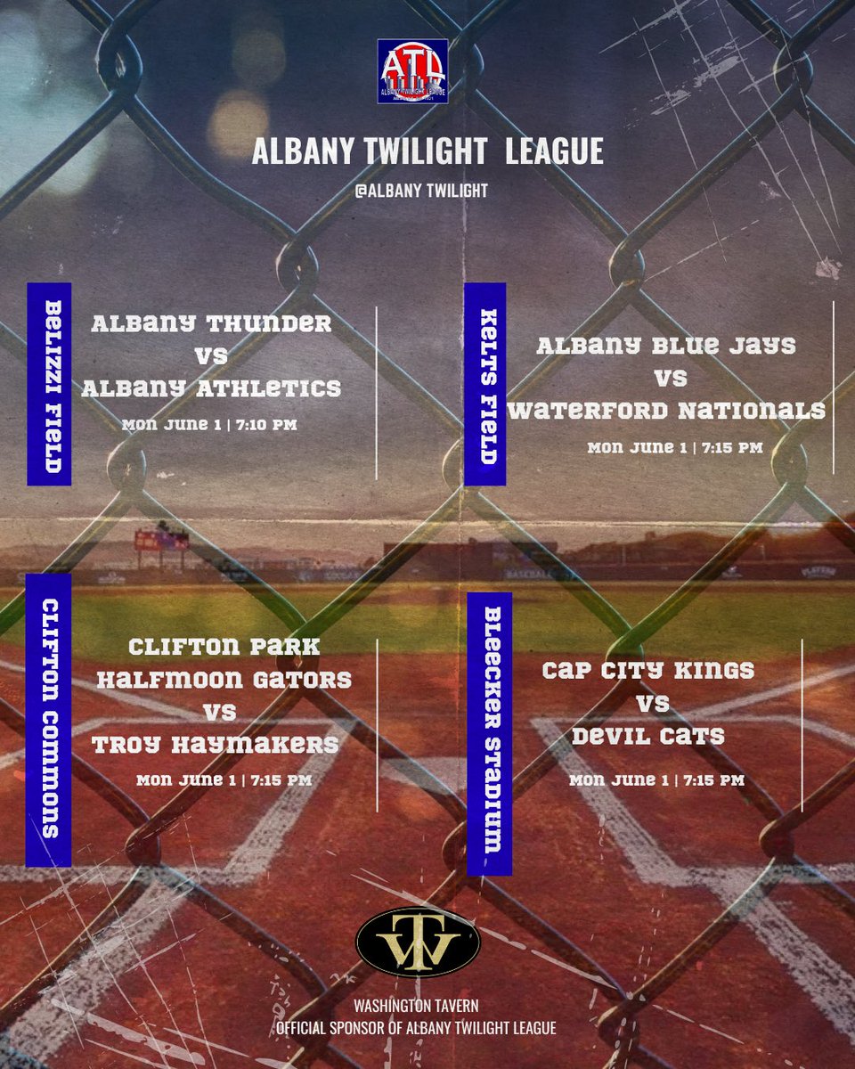 AlbanyTwilight's tweet photo. Tonight’s schedule! https://t.co/cGHw44q5Ah