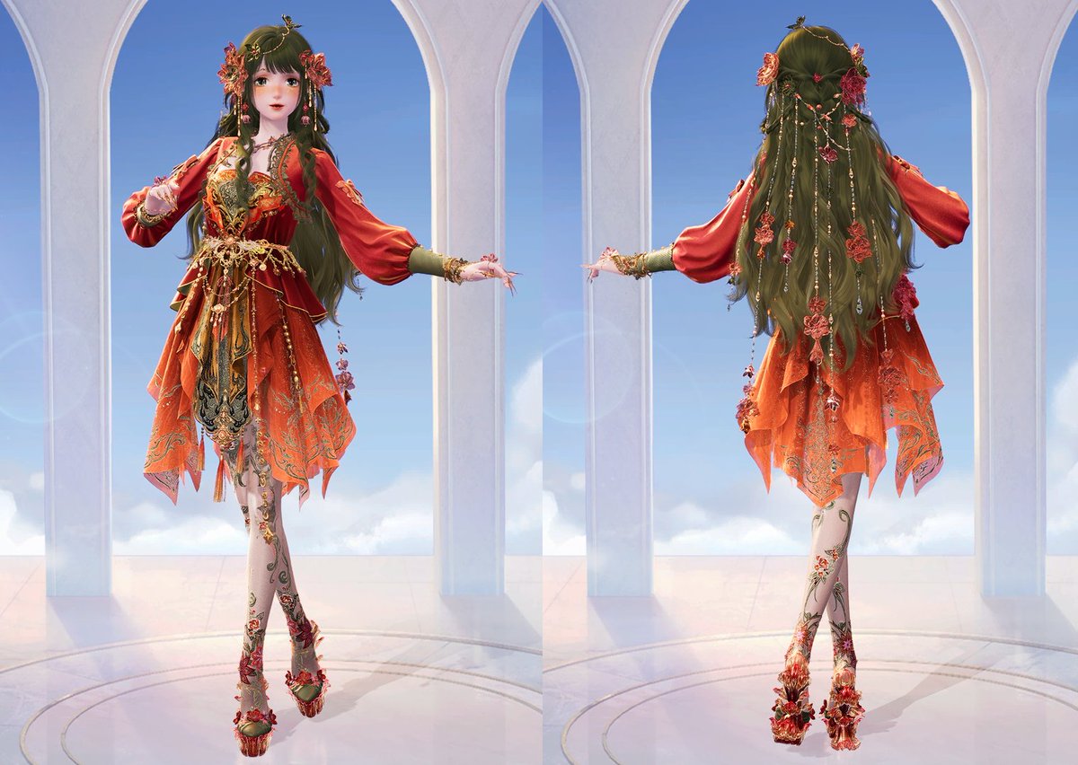MrieNight's tweet photo. Once shoes, now a whole outfit - inspiration from Boneflame Bloom https://t.co/ok1fWagJD1