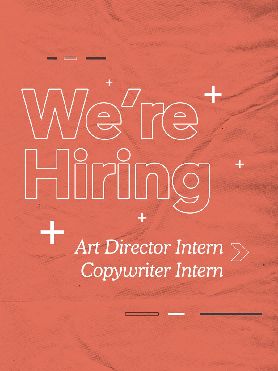 CampKingSF's tweet photo. 🌉San Francisco, we’ve got room for interns 🌉

Camp + King is on the hunt for our next Art Director + Copywriter Interns. You must be SF-based— we want you in the mix!

Sound like you? Drop us a note with your resume + portfolio at applicants@camp-king.com https://t.co/ishnetr0fE