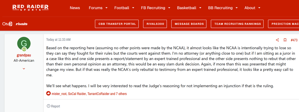 BoardGeniuses's tweet photo. #TexasTech fans followed along with Brendan Sorsby's injunction hearing. https://t.co/ufqoZFE1Pz