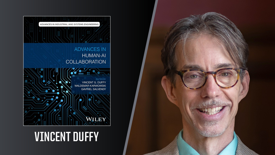 PurdueToday's tweet photo. How do humans and AI systems work best together? @PurdueEngineers professor Vincent Duffy co-edited "Advances in Human-AI Collaboration," exploring AI applications from autonomous vehicles to AI-assisted decision-making. https://t.co/r8bff6FIQE https://t.co/370yAd7m9V