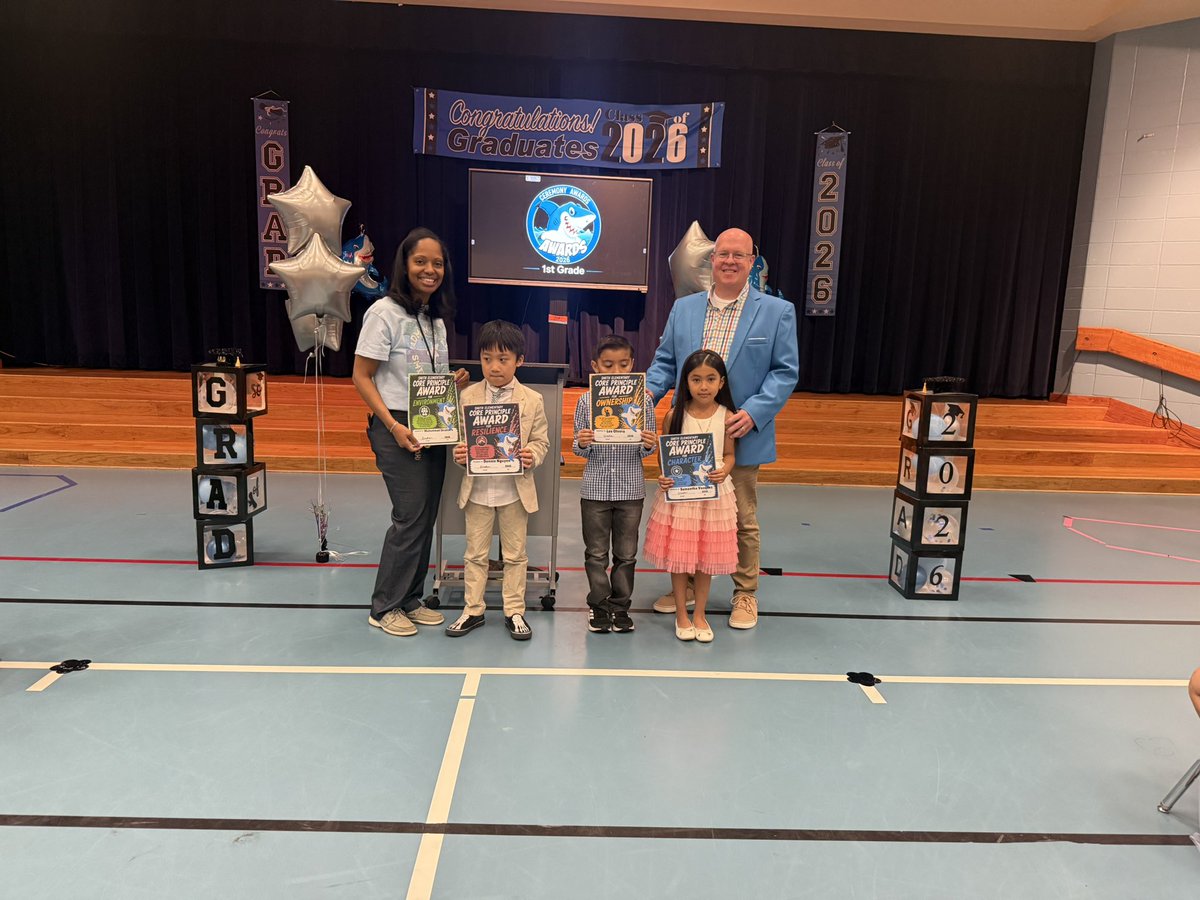 ElementarySmith's tweet photo. Sharktastic to the CORE! 🦈✨
Last week, we celebrated our Pre-K, Kindergarten, and 1st grade students who earned CORE Value Awards for demonstrating Character, Ownership, Resilience, and Environment. We are so proud of our outstanding Sharks! 💙🌟 https://t.co/tU8UUNjcLW