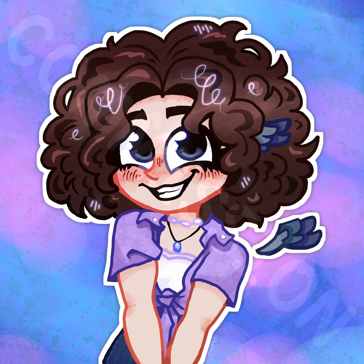 MokeDraws's tweet photo. full color bust for the amazing @Fluffwave !! my goat 🪶🌊✨
#fluffwave #fluffwavefanart https://t.co/ddGrBCiJro