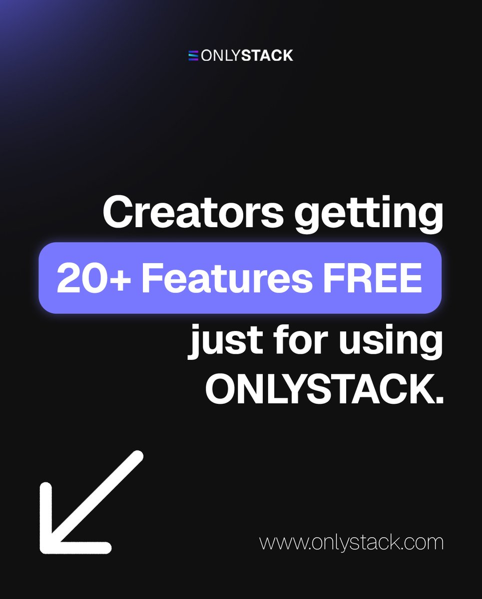 only_stack's tweet photo. Creators can access 20+ OnlyStack features FREE right now.

Not forever.
Not next year.
Not once premium plans launch.
Join early. Grow faster.

🚀 Analytics
💰 Earnings Tracking
🔔 Smart Alerts
📊 Performance Insights

#OnlyStack #CreatorEconomy https://t.co/1iwsrrdnWa