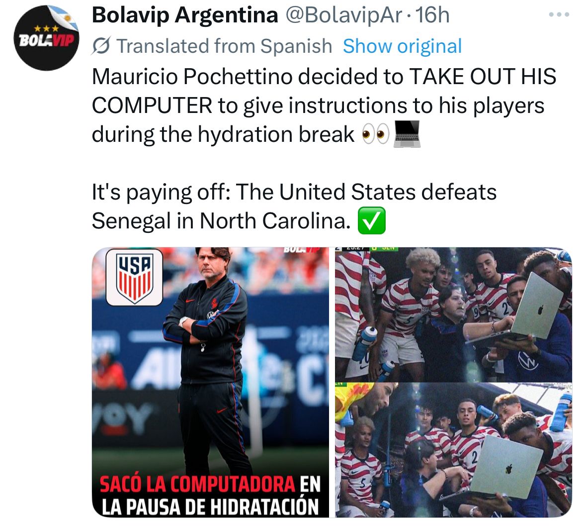 BalanceBox_'s tweet photo. Coach Pochettino is on to something, but 11 players in front of a tiny laptop?!🚫Use the 👉BalanceBox instead...A large display, interactive screen &amp; cordless! For more effective coaching @FIFAWorldCup @USMNT
contact us for a FREE DEMO! https://t.co/M8pzvfjN8Z