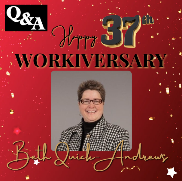 QABS's tweet photo. Celebrating Beth Quick-Andrews and her 37th workiversary with QABS 🎉

For 37 years, Beth’s leadership and expertise have helped organizations strengthen operations and better serve their members. We’re grateful to celebrate this milestone with her.

#QandABusinessSolutions https://t.co/syzknbkAy4