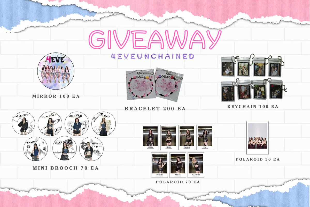 nutsstm's tweet photo. Giveaway for #4EVEUnchainedConcert 
มาสุ่มดวงรับกอว.กลับบ้านกันค้าบ

📅 6-7 June 2026
⏰ TBA
📍Impact 

ปล.1 ให้สุ่มจับของคนละ1ชิ้นนะคะ สามารถเลือกเมนได้ค่ะ
ปล.2 กระจกอาจมาไม่ทันแจกเนื่องจากขนส่งล่าช้า หากใครสะดวกออกค่าส่งเองเราส่งให้ได้ค่ะ หรือนัดรับได้แถวสยาม ระแวกใกล้เคียงค่ะ https://t.co/3novPaBNxY