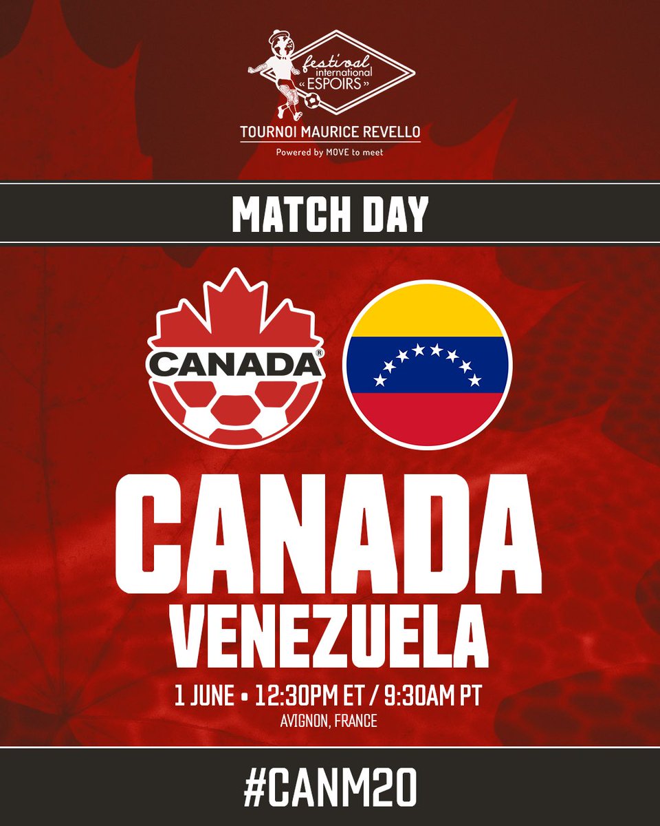 CANMNT_Official's tweet photo. Our U-20’s take on Venezuela at the prestigious Maurice Revello Tournament!

A stream will be provided 📺 

#CANM20 https://t.co/Rrro9JAbd3