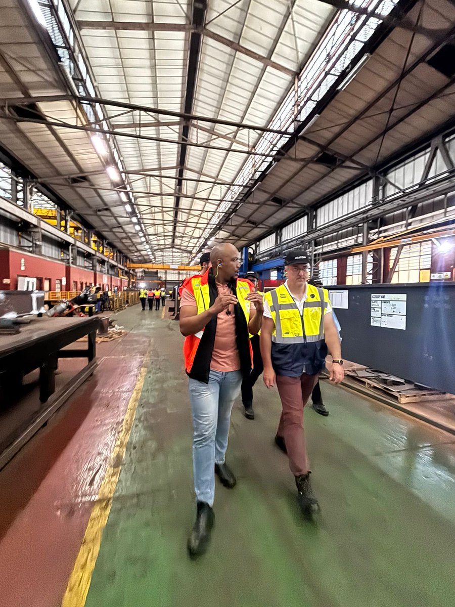 TE_Transnet's tweet photo. Transnet Engineering Durban Plant hosting the AMICA President of Alstom.

A significant first-time visit as we prepare for future projects and long-term partnerships. https://t.co/oVuXzjYMbv
