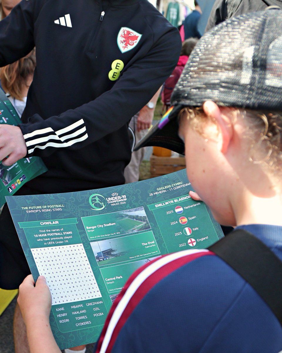 FAWales's tweet photo. Last week the #U19EURO trophy visited the Eisteddfod yr Urdd on Ynys Môn 🏆

Learn more about the tournament and get tickets to watch Ewrop's rising stars in action in North Wales this summer ⤵️