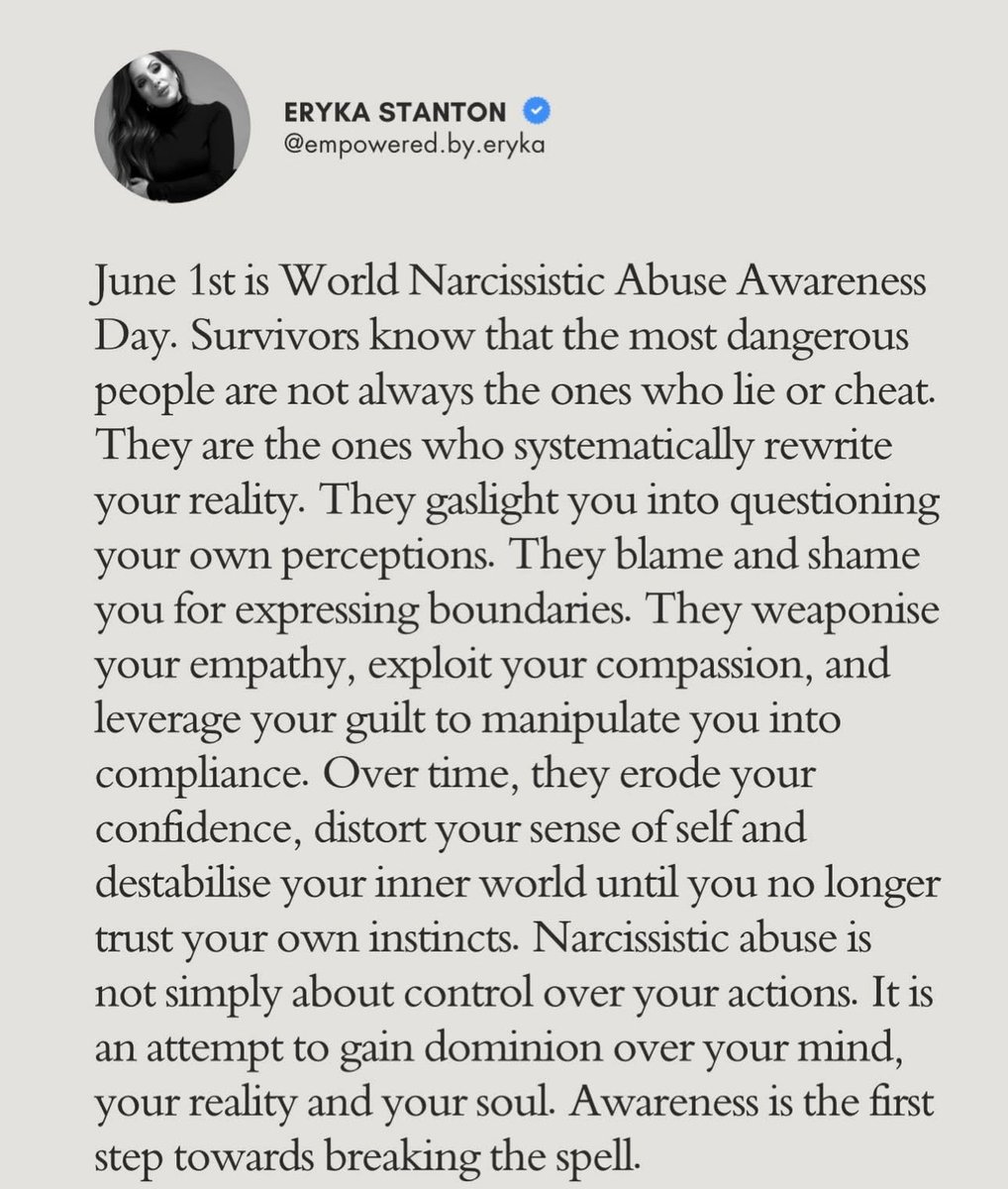 Tanya_aneja0209's tweet photo. On Narcissistic Abuse Awareness Day, sending love, strength, and healing to everyone who has survived manipulation, gaslighting, emotional abuse, and control. 
The wounds may be invisible, but the pain is real. To everyone rebuilding their life, confidence, and peace after such abuse, your courage is inspiring. 
May you continue to heal, thrive, and never doubt your worth again. ❤️