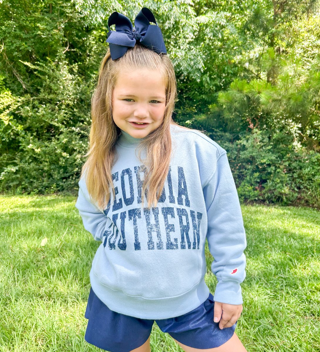 SXCStatesboro's tweet photo. Cuteness overload!! Legacy mocks now in youth sizes in oatmeal and light blue. We've never seen something this adorable 🥹
#georgiasouthern #sxc #youthmockneck #mockneck #youth #hailsouthern
https://t.co/CNEGgIg0GK https://t.co/cWKoW85YrX