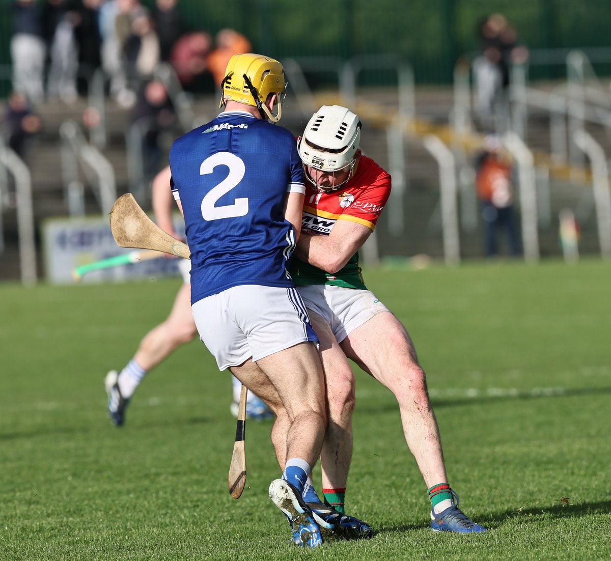 pgahern's tweet photo. No doubting that Saturday's Joe McDonagh Cup final in Croke Park will be a tough battle where each player will be giving it their all. Marty Kavanagh and Ian Shanahan colliding on April 18th in Rd 1 of the Joe Mc. @Carlow_GAA @Natsport @kclr96fm @TheLeftWingBack @gaaleinster https://t.co/pTTGNTIXpM