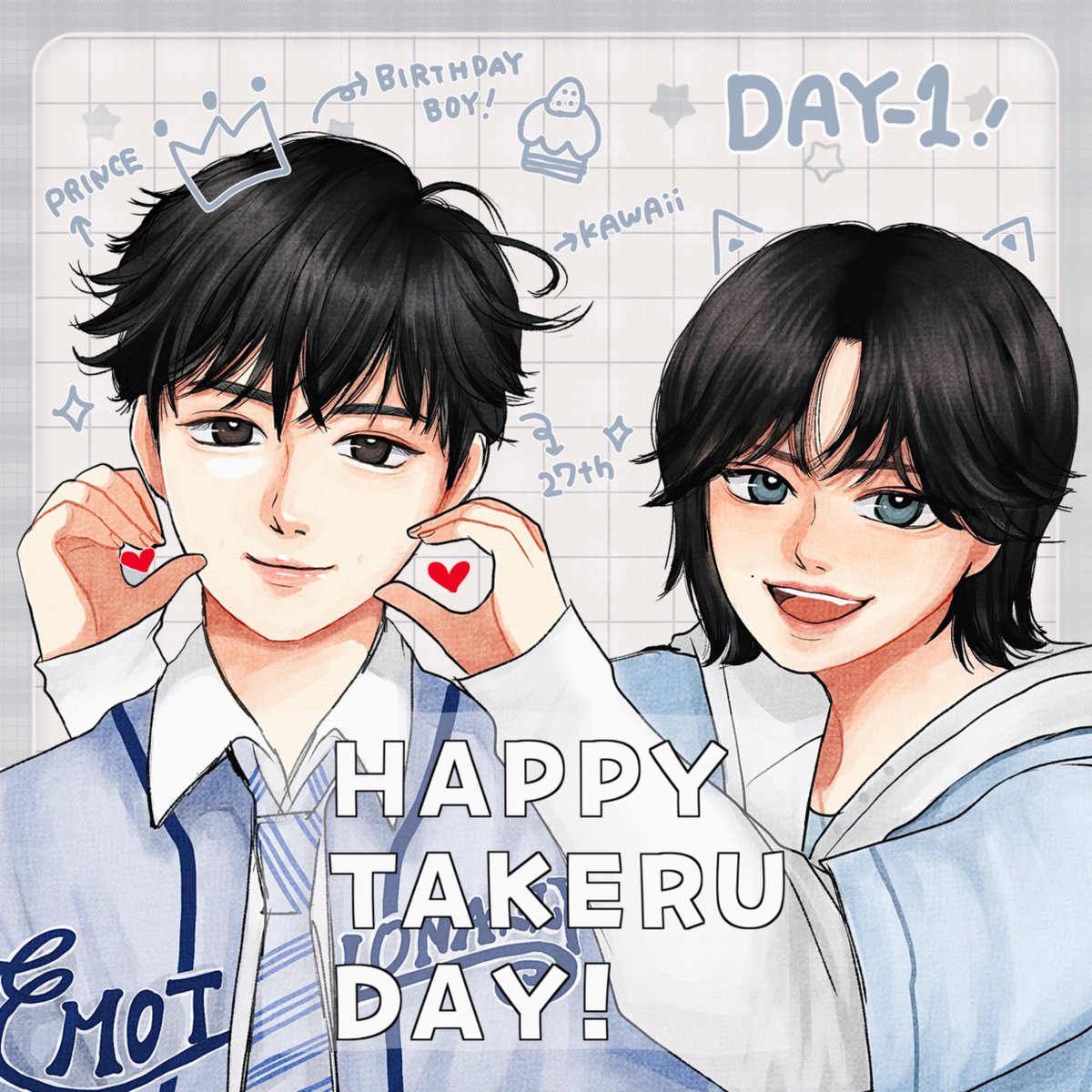 takerubirthday2's tweet photo. ₊ ⊹ . ݁˖ . ݁.⋅˚₊‧ 🜲  ‧₊˚ ⋅. ݁₊ ⊹ . ݁˖ . ݁

✩ 𝗛𝗮𝗽𝗽𝘆 𝗧𝗮𝗸𝗲𝗿𝘂 𝗗𝗮𝘆 𝟮𝟬𝟮𝟲 ✩

　　　　　𝗗-𝟭 🎠
                    
⁦#HappyTakeruDay2026⁩
⁦#INI⁩ ⁦#後藤威尊⁩

⁦#INIfanart⁩

Special thanks!!
ミナ さま(@NYAAA_MJ) https://t.co/j9cw7Dfai0