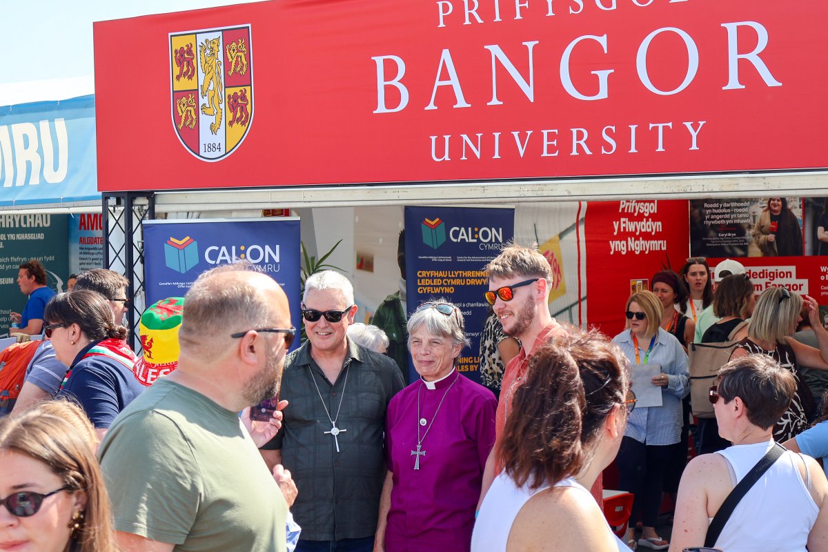 ChurchinWales's tweet photo. Here are some more photos from Archbishop Cherry exploring the stalls at this year’s Urdd Eisteddfod. Did you visit the Maes? Dyma ragor o luniau o’r Archesgob Cherry yn edrych ar y stondinau yn Eisteddfod yr Urdd eleni.  A wnaethoch chi ymweld â’r Maes?
#ChurchInWales https://t.co/2lv18FFiOB
