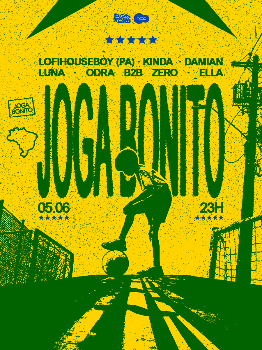 noxversus's tweet photo. SEM CAÔ • JOGA BONITO 🇧🇷 

É hora de vestir a camisa, entrar em campo e sentir o calor da torcida. A Sem Caô chega na NOX com o Brasil no peito e a Copa no ar, funk comandando a pista, ritmos brasileiros do início ao fim!

Antecipados: https://t.co/uuyh15iAmP https://t.co/wGV2QulXeT