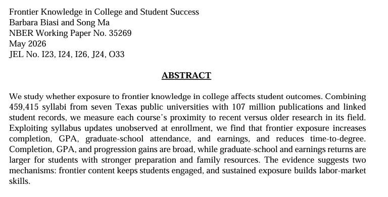 Este paper es muy interesante. Encuentra que estudiantes expuestos a ...