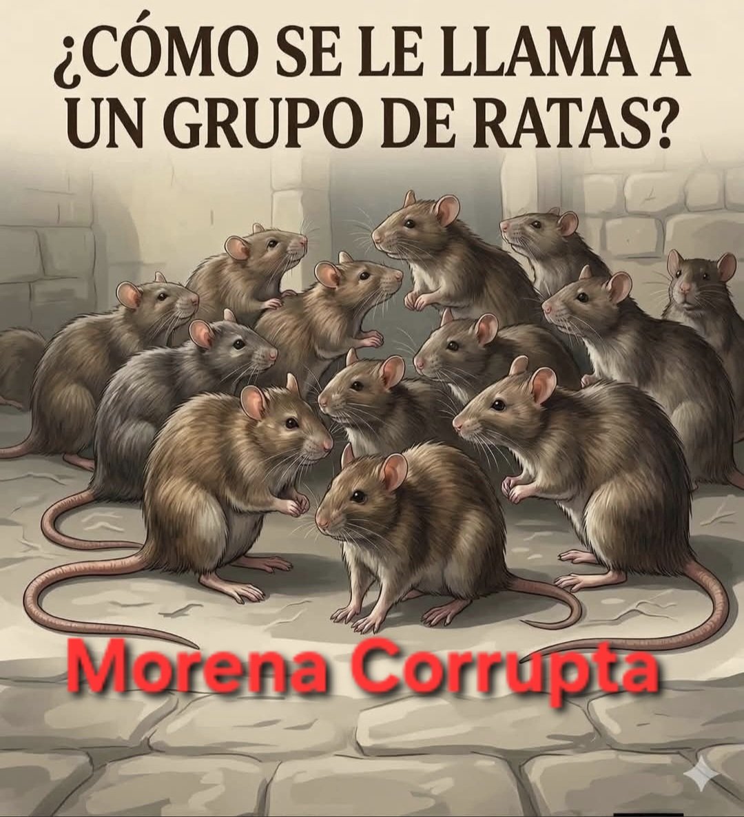 SandraGKampos's tweet photo. No olvidemos que nuestro voto en el 2027 puede protegernos de la plaga llamada MORENA

#MorenaNidoDeRatas
#MorenaCuevaDeDelincuentes 
#MorenaEsCorrupción https://t.co/ttBZq54cab