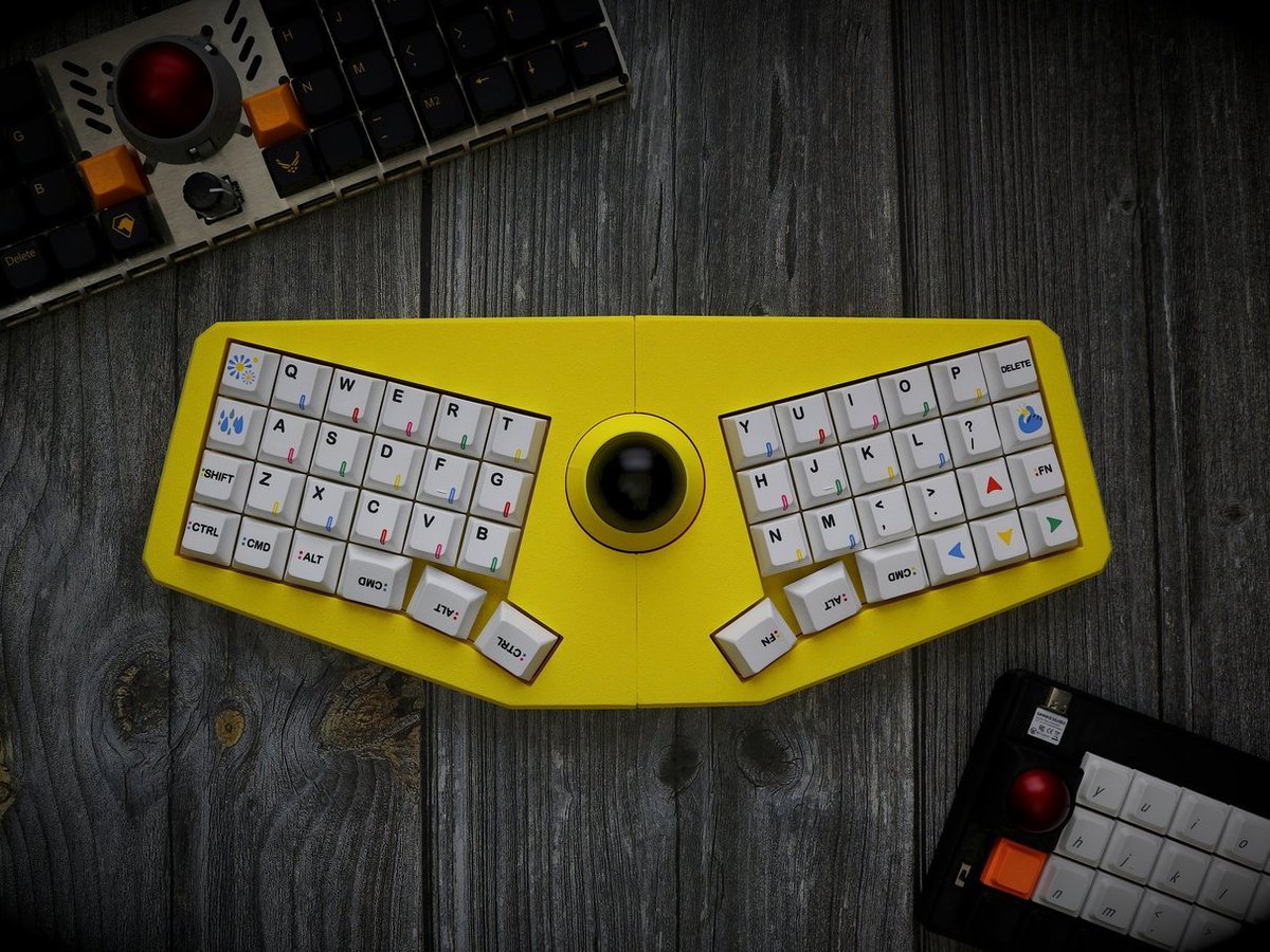 alektor_diy's tweet photo. 天キーvol.11では画像のキーボードを展示しようと思っています🙌
今回は基本的に自分のキーボードの近くに居ようと思うので、是非話しかけていただけると嬉しいです🙏
当日はよろしくお願いいたします!
#自作キーボード #天キー #AsKey_KB https://t.co/nN8tU6oDKQ