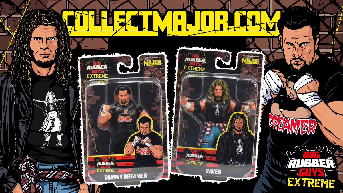 CollectMajor's tweet photo. June’s Big Rubber Guys at https://t.co/ZFujDVwx0v are here!

@THETOMMYDREAMER is IN-STOCK!

@theraveneffect is expected to arrive next month!

If you want Tommy right away, order him separately, as items purchased together are shipped together.

#CollectMajor
#ScratchThatFigureItch