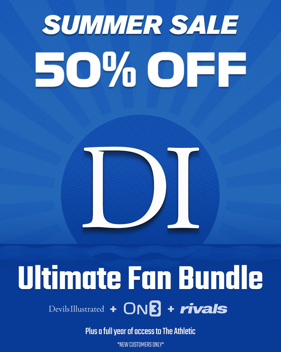 Duke_On3's tweet photo. 🚨NEW DEAL🚨

Jump aboard with Devils Illustrated at 50% off your first year!

https://t.co/PReGX7sjjG https://t.co/joJTwsMTST