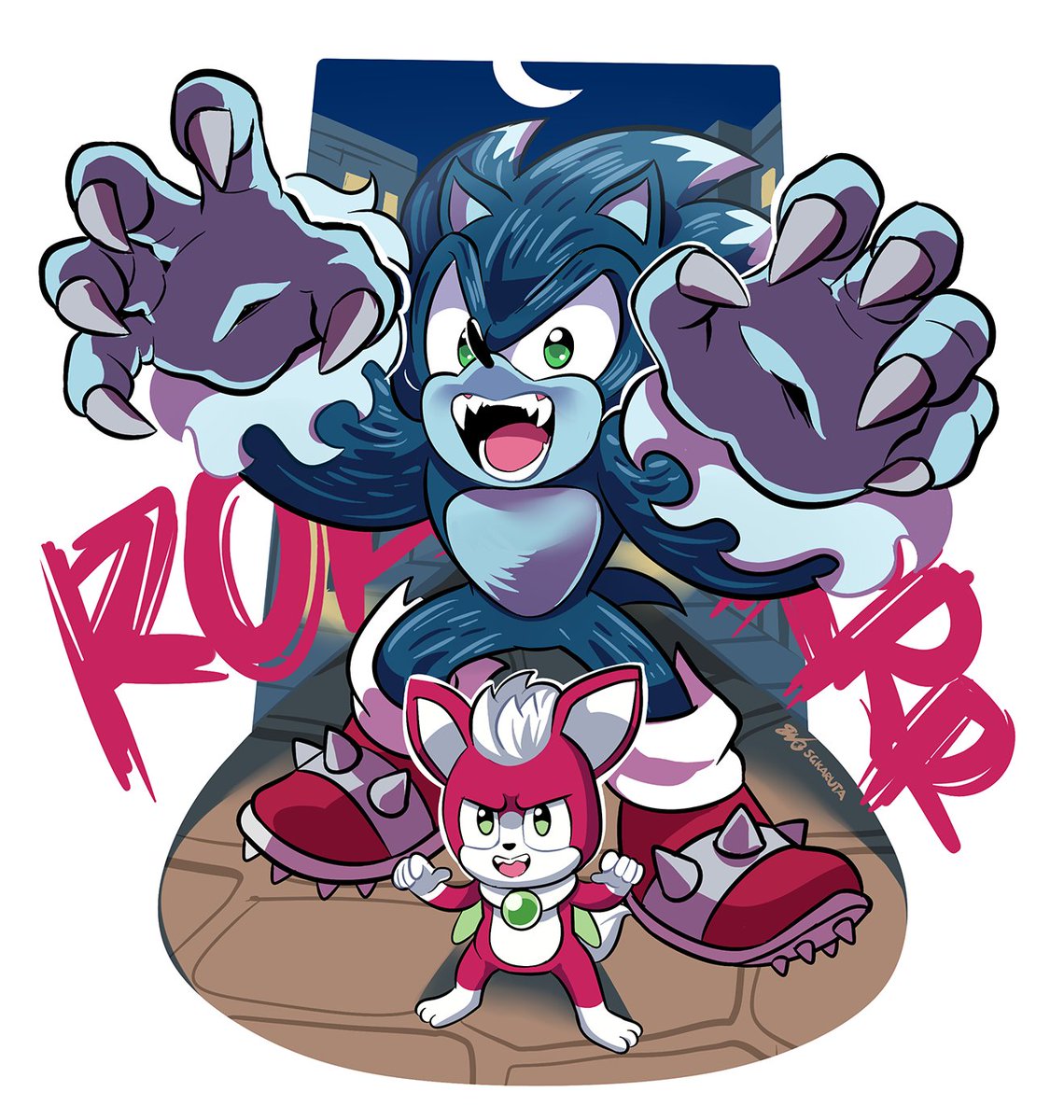 KarutaSg's tweet photo. #35DaysSonic Day 14: Beast
Drew Sonic the werehog and Chip scaring off some dark gaia minions!
-
#fanart #sonicthehedgehog https://t.co/qkRRmiU5Bh