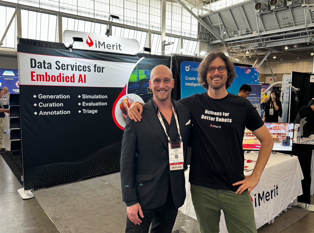 iMeritDigital's tweet photo. Robotics Summit &amp; Expo 2026 brought together leaders across robotics, AI, and automation to explore advances in perception, autonomy, and #PhysicalAI. 

Thanks to everyone who connected with the iMerit team during the event. #RoboticsSummit #Robotics #AI #ComputerVision https://t.co/yUDi0fFiKF