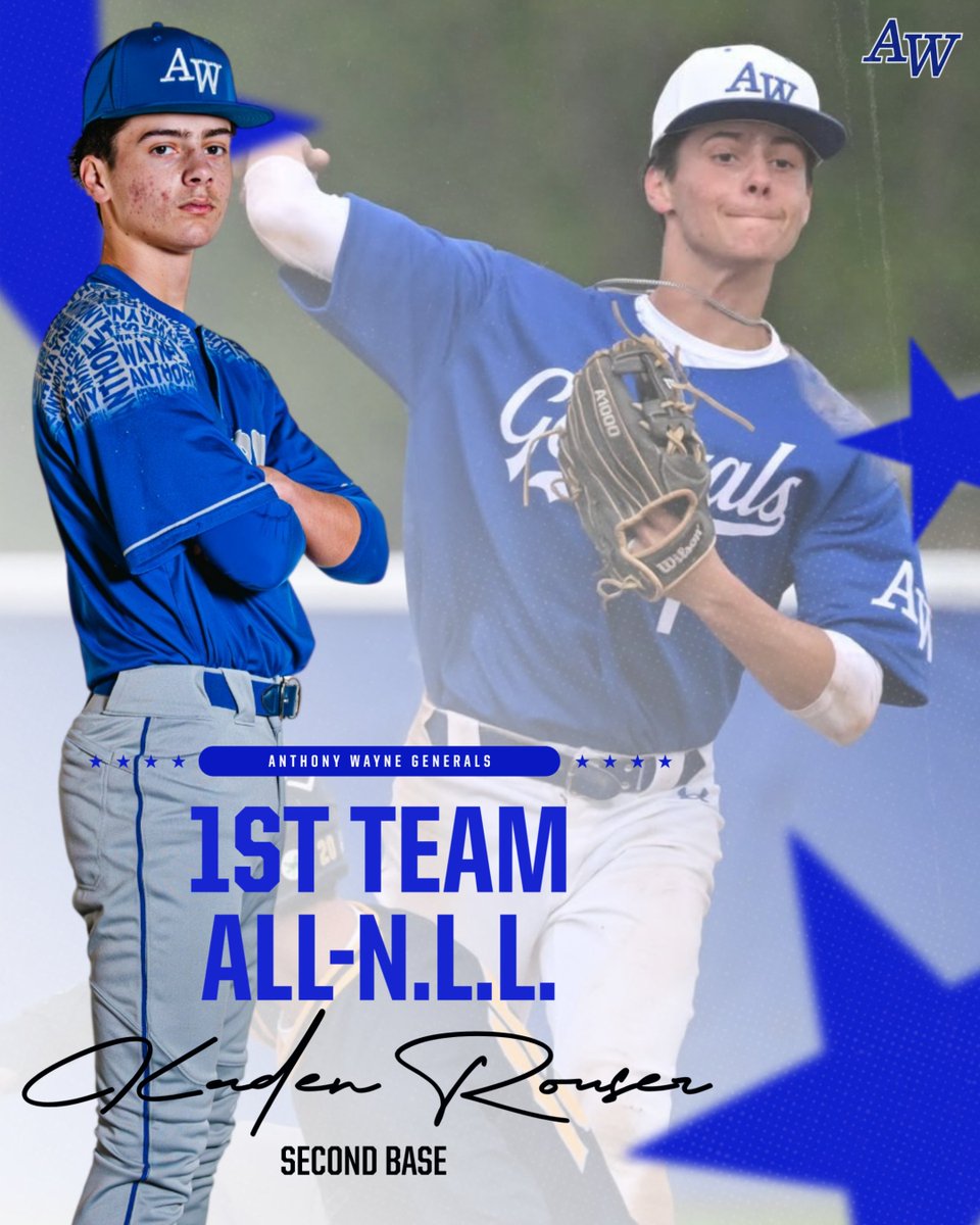 AWHS_Baseball's tweet photo. Congrats to our 1st Team ALL-NLL Players! 
⭐️Drew Bellian - First Base
⭐️Kaden Rouser - Second Base
⭐️Jett Smith - Catcher
⭐️Sean Kolling - Utility https://t.co/y7L35YSbSn