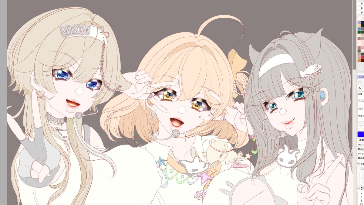 しんちょくーです!
アニスから仕上げてます
あと髪でアニスおわり
次はプリカ 最後のデザートにミントなの!p(・。・)q 