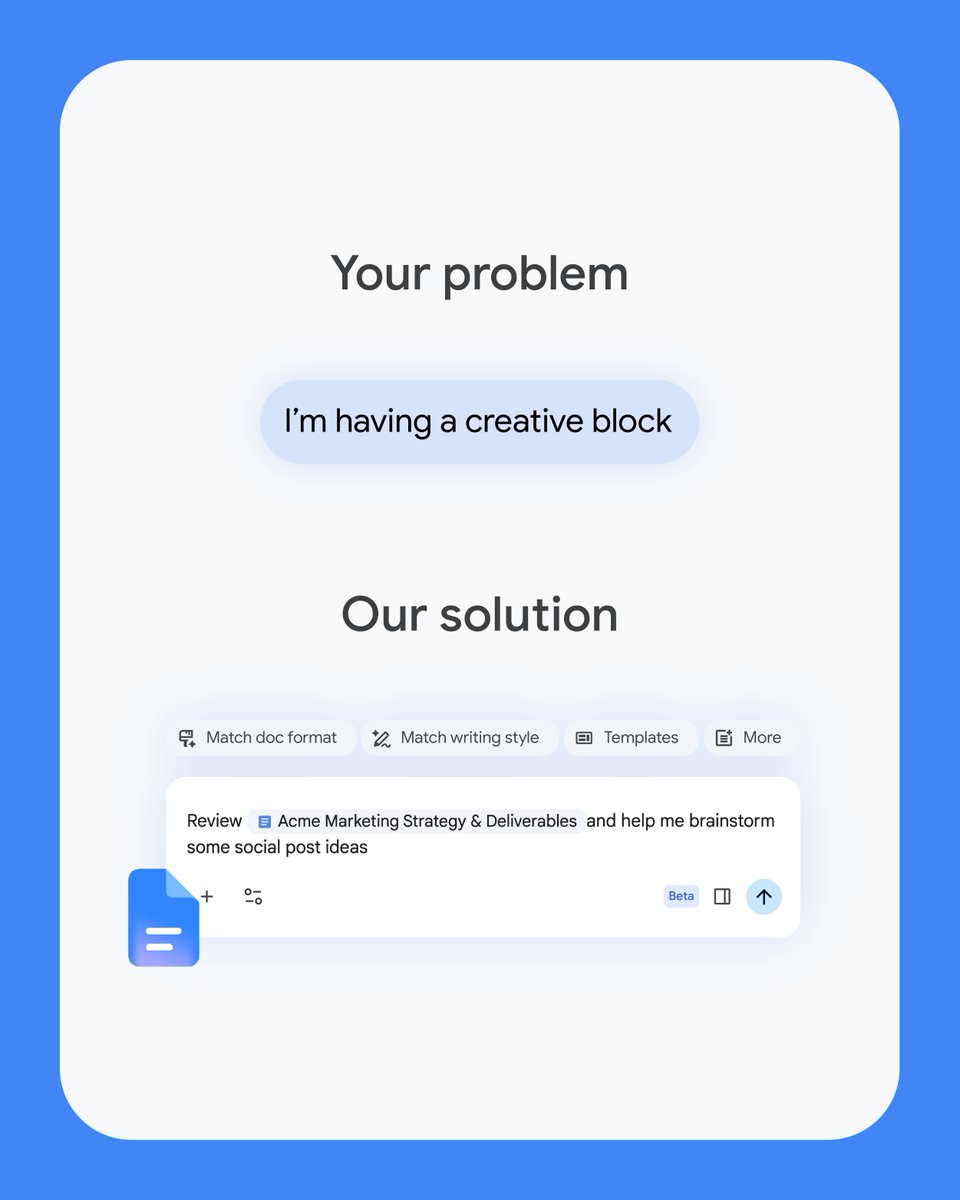 GoogleWorkspace's tweet photo. Where there’s Workspace, there’s a way ✨ https://t.co/MQG5zl3MkU