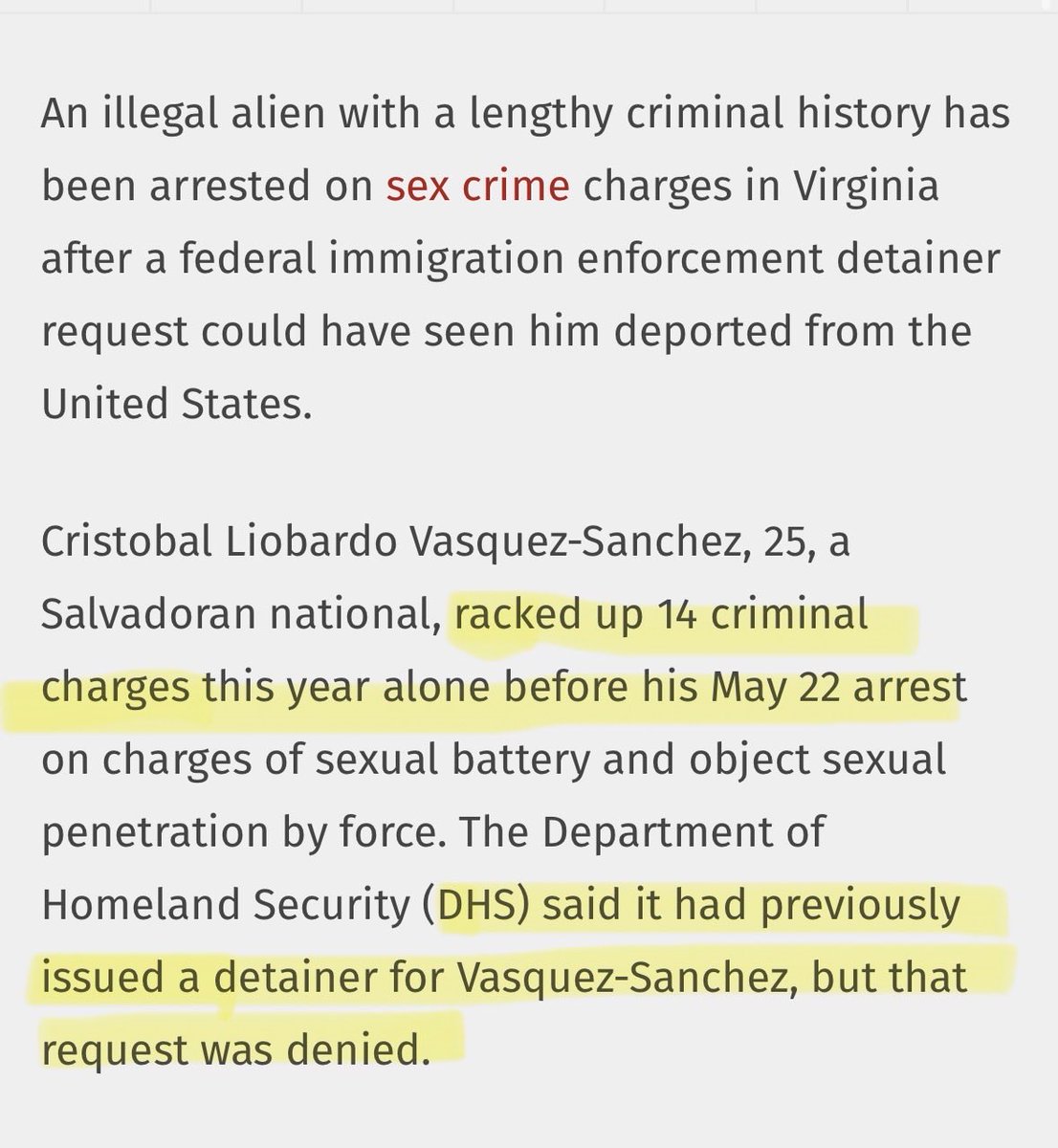VASenateGOP's tweet photo. 14 TIMES. 

That’s how many times this illegal alien monster was arrested THIS YEAR ALONE. 

Yet thanks to Abigail Spanberger and Virginia Democrats, he was free to sexually assault another woman.

He should’ve been off our streets. But Democrats care more about protecting illegal aliens than protecting your family.