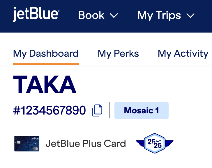 25 for 25 で Mosaic 1 クリアしたから JetBlue Plus カードは1年解約