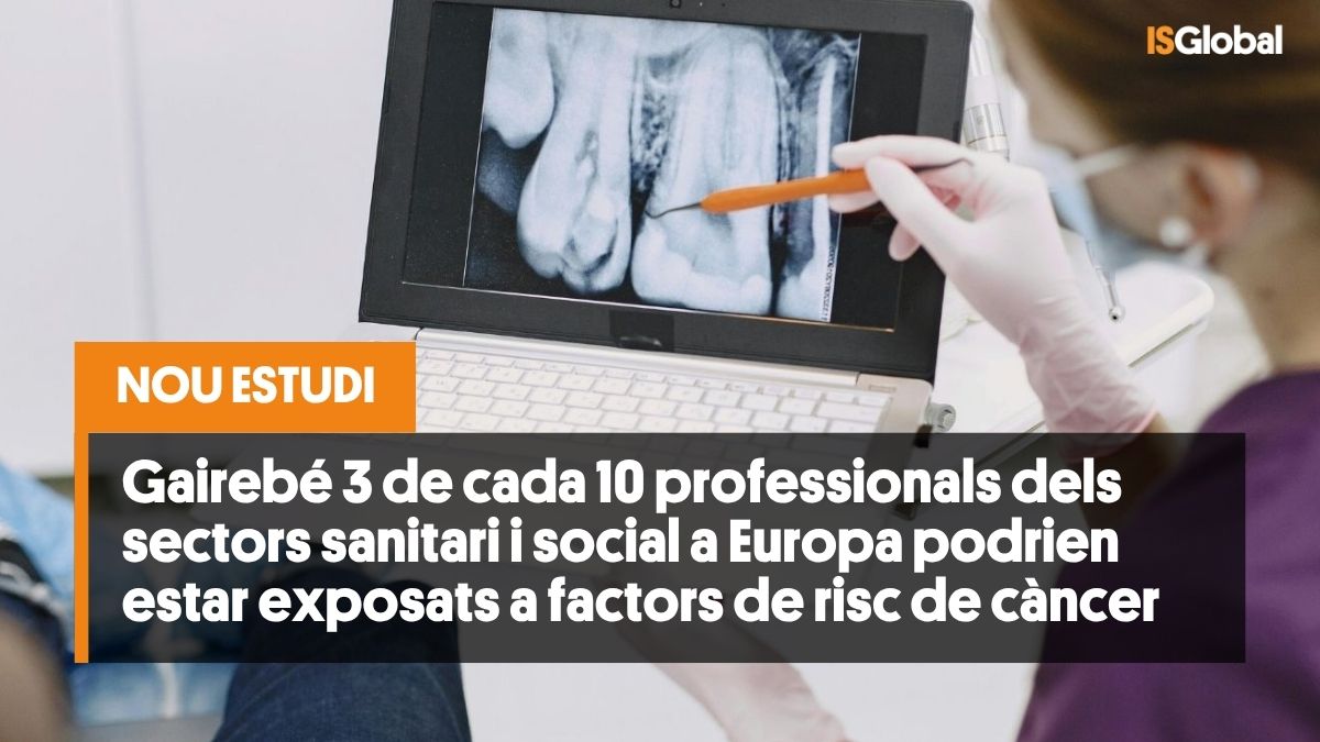 ISGLOBALorg's tweet photo. 👩‍⚕️Gairebé 3 de cada 10 professionals dels sectors sanitari i social a Europa podrien estar exposats a factors de risc de càncer, segons un estudi d'#ISGlobal.

☢️La investigació identifica la radiació, les emissions de gasos de motors dièsel i els productes químics com els principals riscos del sector. 

Llegeix-ne els resultats:

📌https://t.co/z04kjar7RT