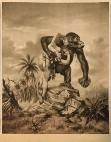 EsnpcB's tweet photo. The sculptor of that Jean d'Arc statue, Emmanuel Fremiet, also famously sculpted a gorilla abducting a woman.  The image of that sculpture became very famous, and was copied in political humor, wax museums, nightclub acts and film. It may have helped inspire King Kong.
https://t.co/eLgZ1PCKhc