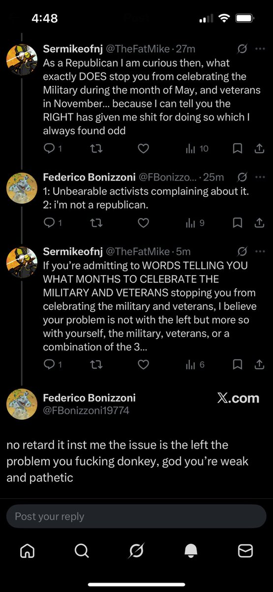 TheFatMike's tweet photo. @jdbdkdisbdjf @_sn_n No because literally when faced with the truth they’d genuinely rather just complain. It’s not about having respect for our troops. It’s about speedrunning insecurity https://t.co/y19qz4w9ah